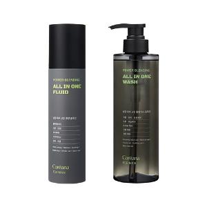 코리아나 포 맨 파워 블렌딩 올인원 플루이드 + 올인원 워시